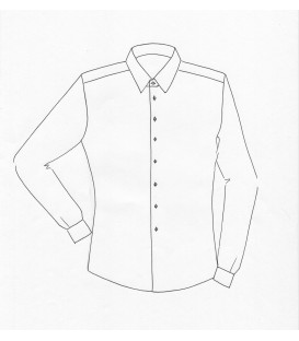 Disegnare camicie personalizzate online. Disegno camicia uomo sartoriale con iniziali. Disegna camicie economiche su misura. Abiti maschili a Roma - Disegnare online camicia su misura con iniziali 