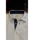 Camicia sartoriale iniziali sul colletto monogramma abiti su misura e camicie personalizzate abito con iniziali moda online sartoria moda uomo a Roma