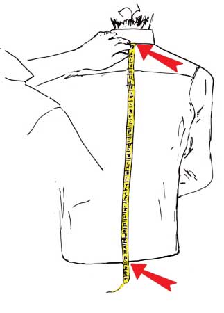 Prendere le misure di una camicia, misurare lunghezza collo, torace, vita, spalle, maniche, polsi, tricipite camicie su misura uomo Elins moda a Roma